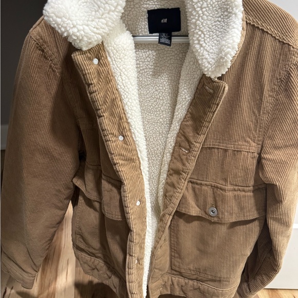 H&M Sherpa Corduroy Trucker Jacket - Picture 2 of 3